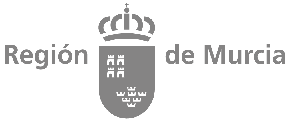 Logotipo de la Región de Murcia en blanco y negro