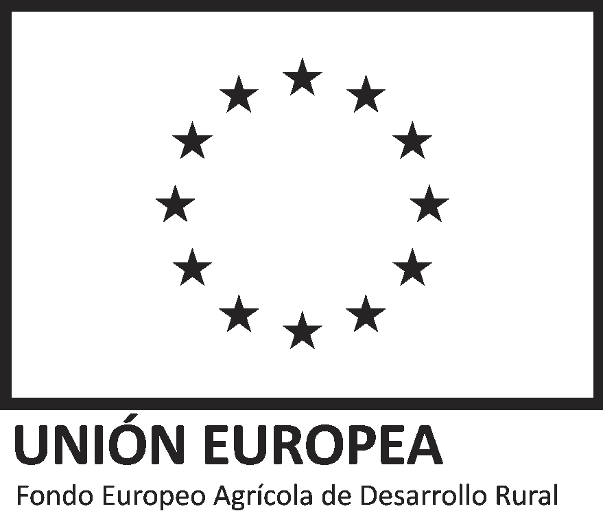 union europea feader blanco negro lema inferior