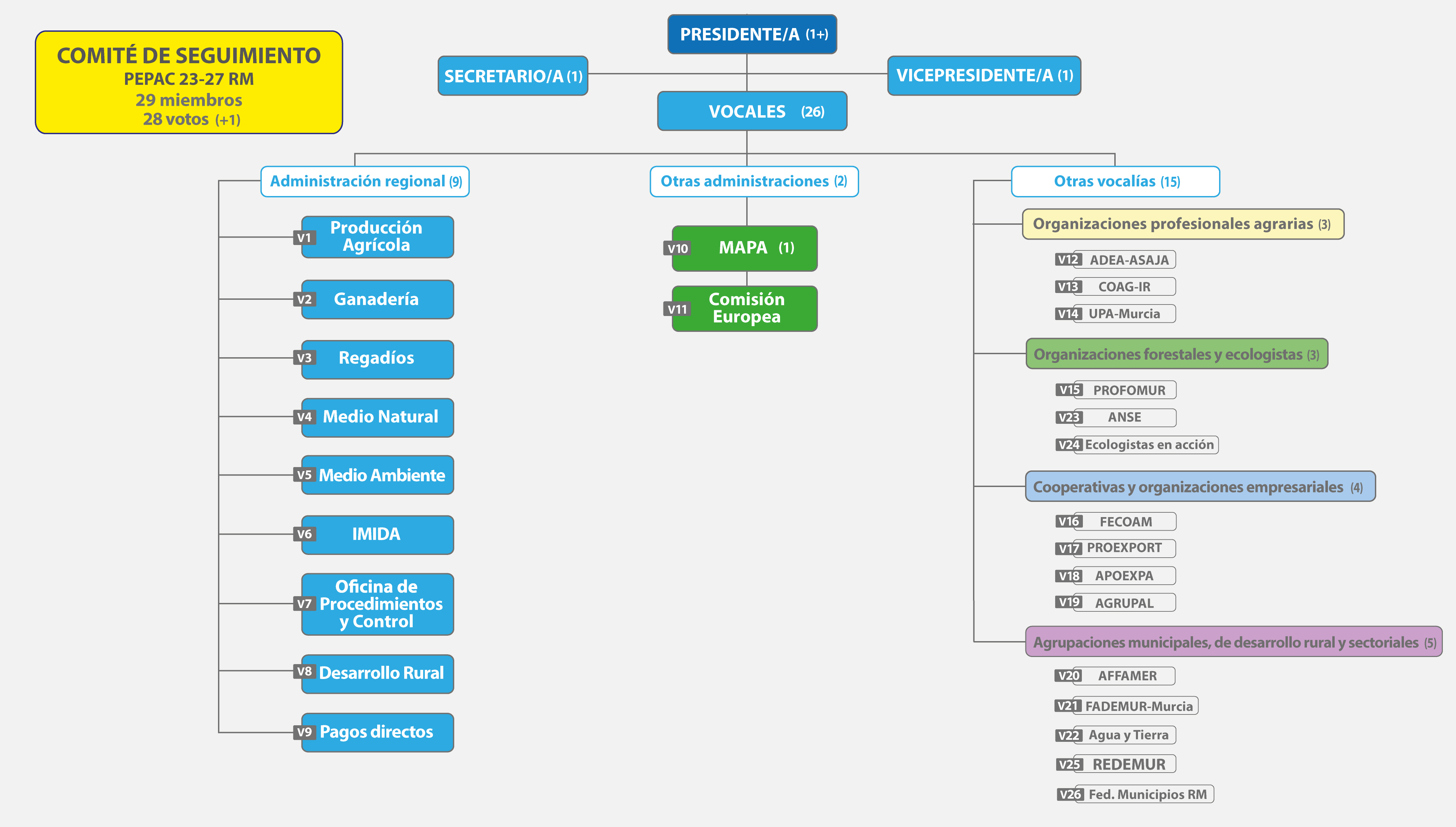 Organigrama del Comité de Seguimiento 
